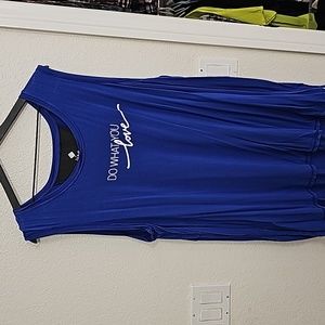 Lularoe 3X Strong Royal Blue Do What You Love Tank Top NWOT